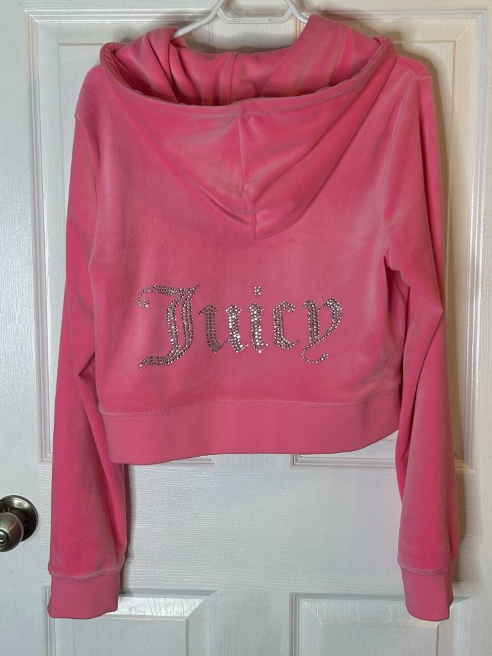 Juicy Couture Pink Velour Rhinestone Tracksuit Set – Never Worn